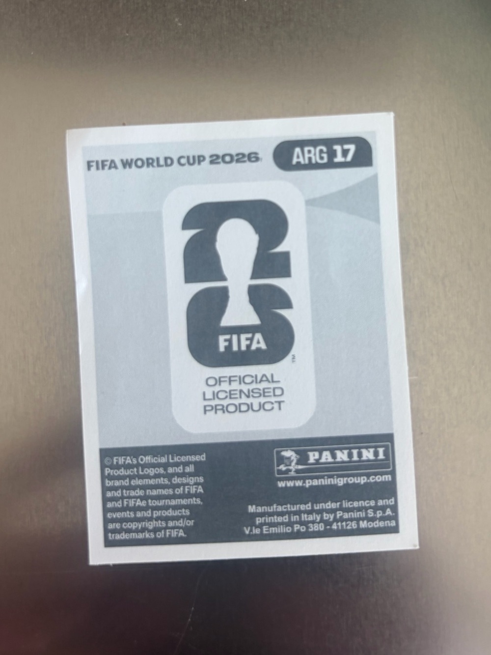 Lionel Messi Panini World Cup Sticker - Picture 2 of 2